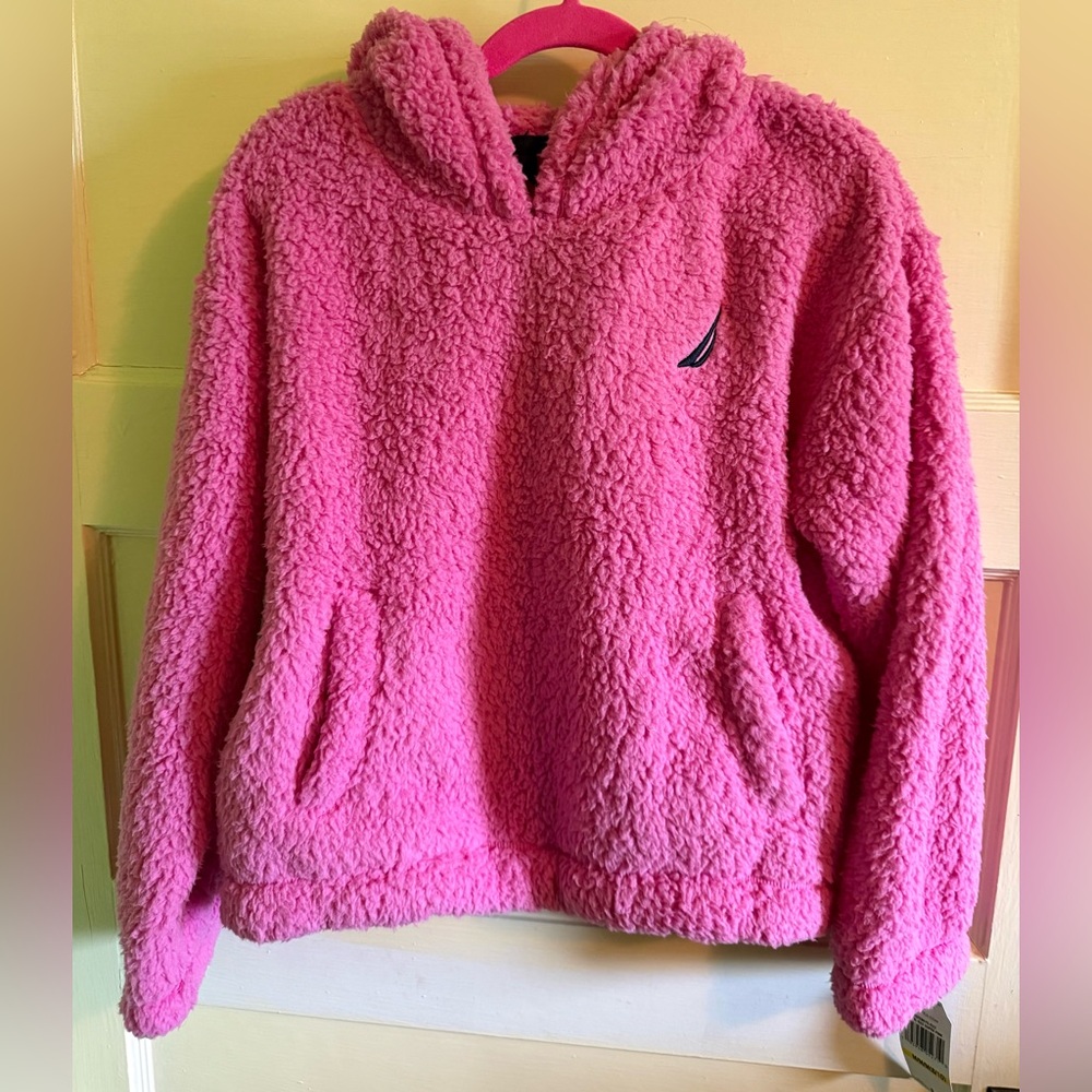 Nautica Pink Sherpa Fleece Pullover